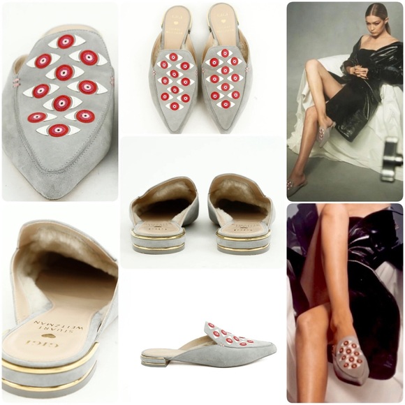 Stuart Weitzman Shoes - 💥PRICE DROP💥 STUART WEITZMAN X GIGI HADID GRAY SUEDE EYELOVEMORE MULES*